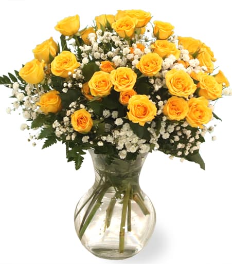 Yellow Spray Rose Bouquet anniversary flowers